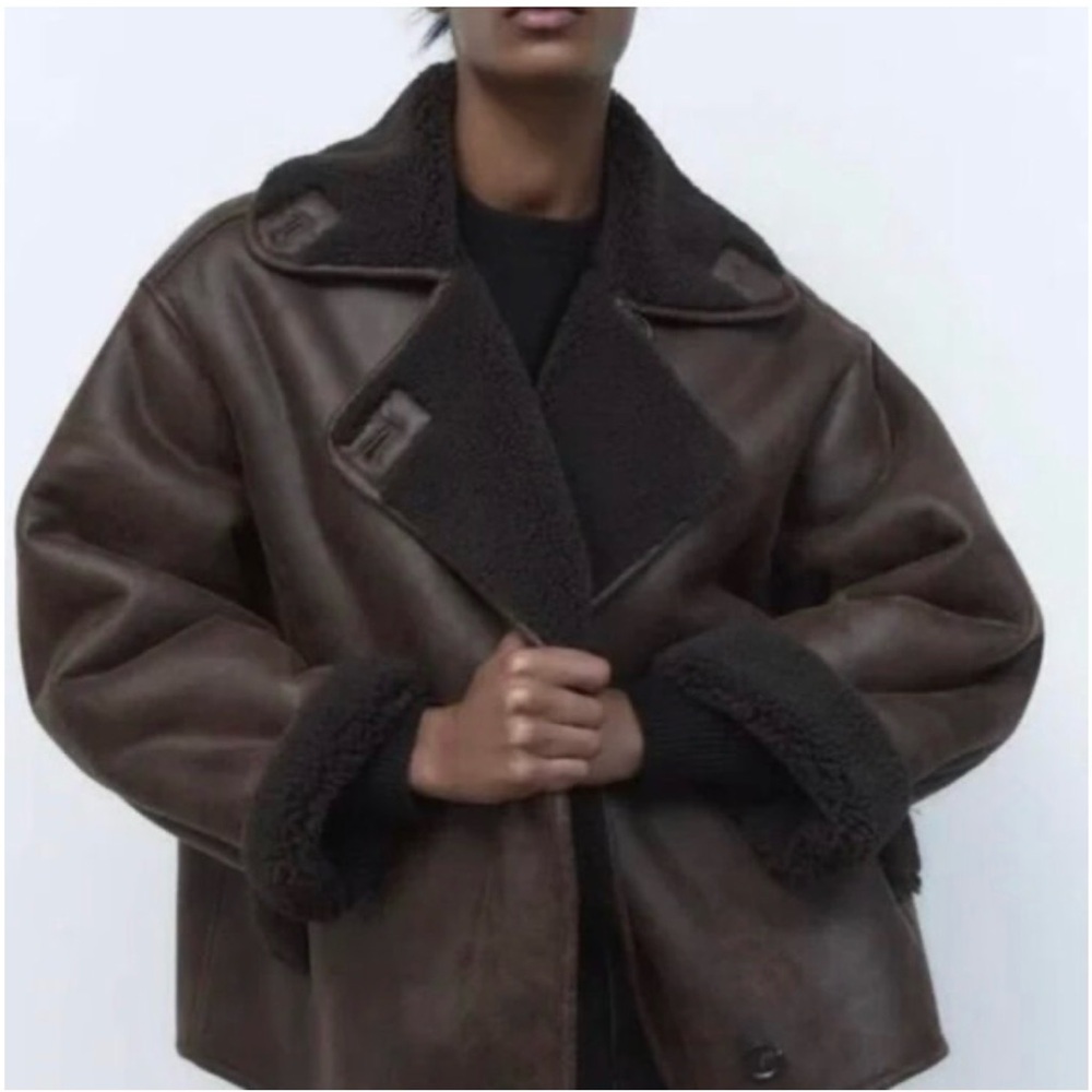 Zara Relaxed Double Faced Jacket